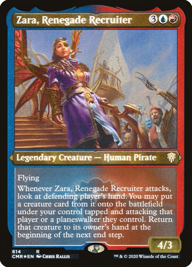 Zara, Renegade Recruiter (Foil Etched) [Commander Legends] | The Time Vault CA