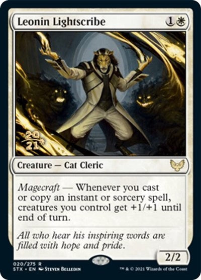 Leonin Lightscribe [Strixhaven: School of Mages Prerelease Promos] | The Time Vault CA