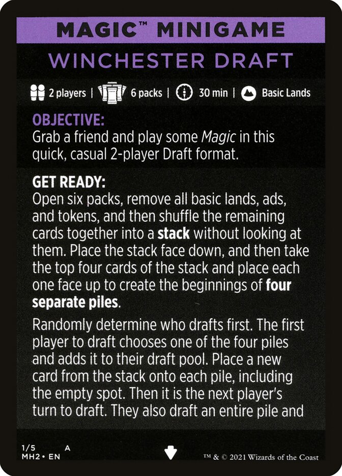 Winchester Draft (Magic Minigame) [Modern Horizons 2 Minigame] | The Time Vault CA