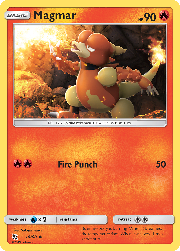 Magmar (10/68) [Sun & Moon: Hidden Fates] | The Time Vault CA