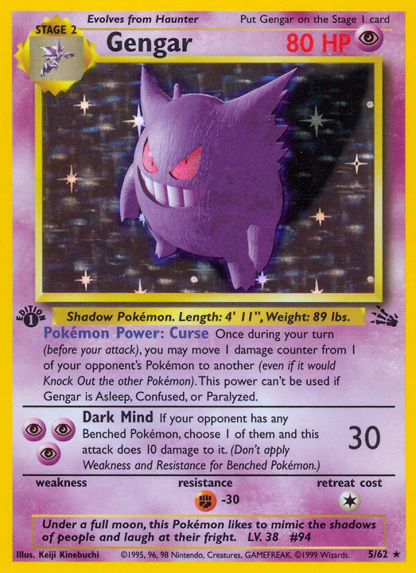 Gengar (5/62) [Fossil 1st Edition] | The Time Vault CA