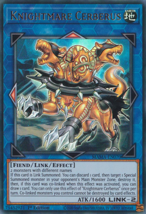 Knightmare Cerberus [MAMA-EN070] Ultra Rare | The Time Vault CA