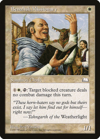 Benalish Missionary [Weatherlight] | The Time Vault CA