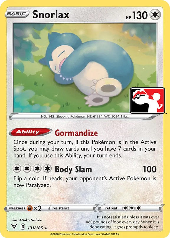 Snorlax (131/185) [Prize Pack Series One] | The Time Vault CA