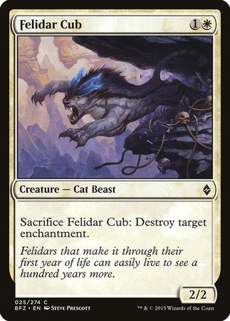 Felidar Cub [Battle for Zendikar] | The Time Vault CA