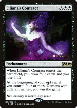 Liliana's Contract [Core Set 2019 Promos] | The Time Vault CA