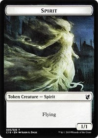 Spirit // Human Double-sided Token [Commander 2019 Tokens] | The Time Vault CA