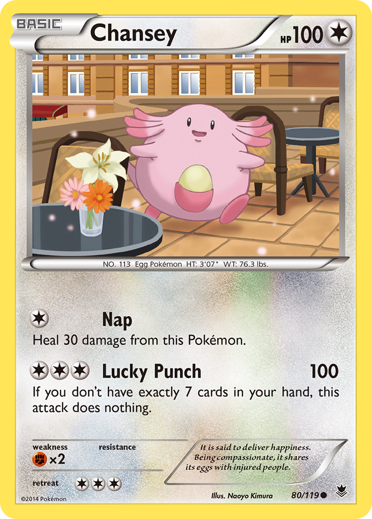 Chansey (80/119) [XY: Phantom Forces] | The Time Vault CA