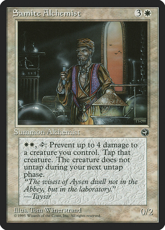 Samite Alchemist (Taysir Flavor Text) [Homelands] | The Time Vault CA