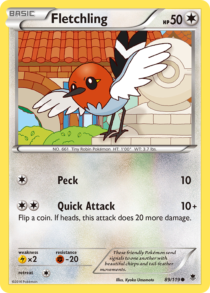 Fletchling (89/119) [XY: Phantom Forces] | The Time Vault CA