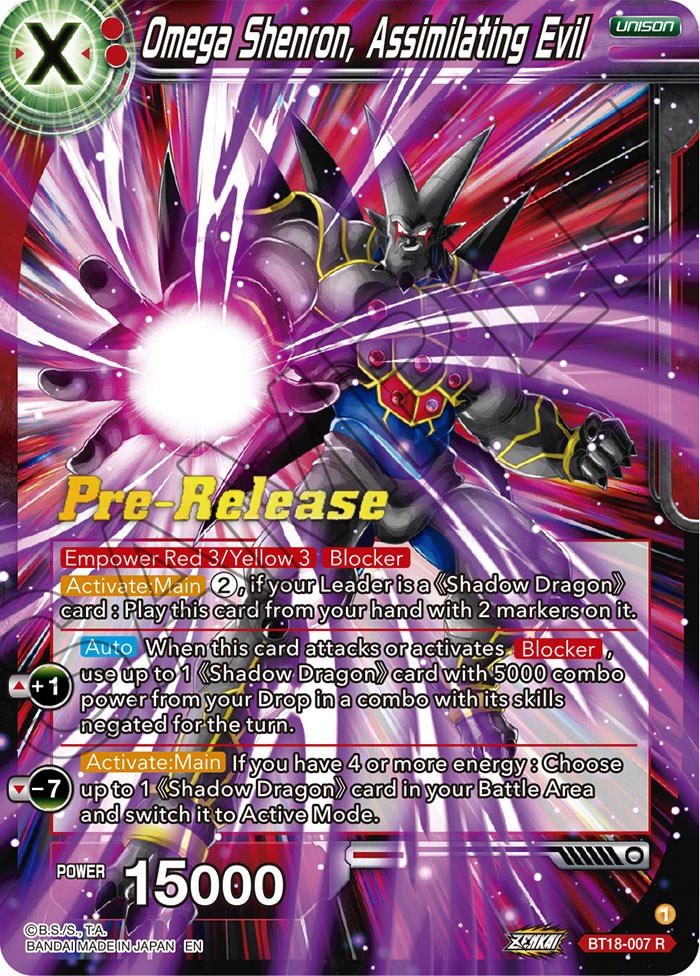 Omega Shenron, Assembling Evil (BT18-007) [Dawn of the Z-Legends Prerelease Promos] | The Time Vault CA