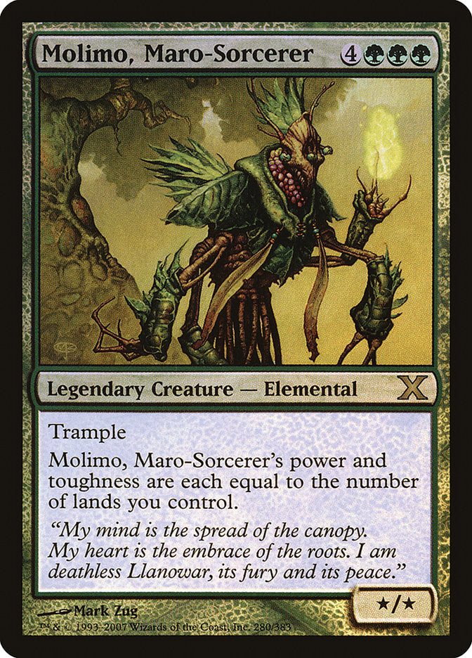 Molimo, Maro-Sorcerer (Premium Foil) [Tenth Edition] | The Time Vault CA