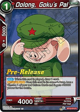 Oolong, Goku's Pal (BT10-016) [Rise of the Unison Warrior Prerelease Promos] | The Time Vault CA