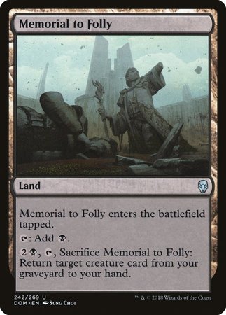 Memorial to Folly [Dominaria] | The Time Vault CA