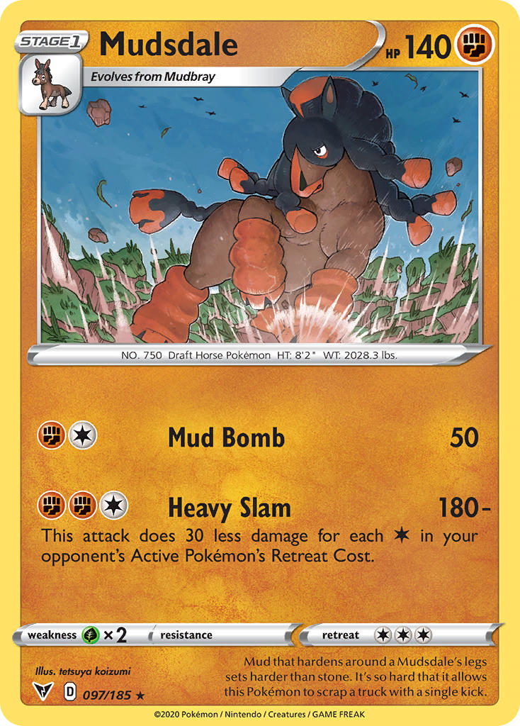 Mudsdale (097/185) [Sword & Shield: Vivid Voltage] | The Time Vault CA