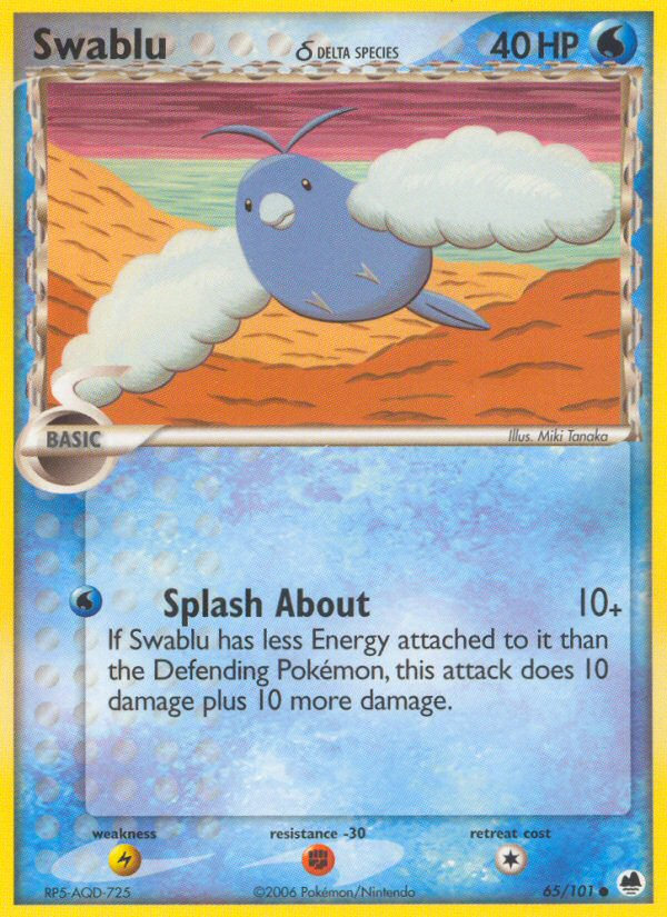 Swablu (65/101) (Delta Species) [EX: Dragon Frontiers] | The Time Vault CA