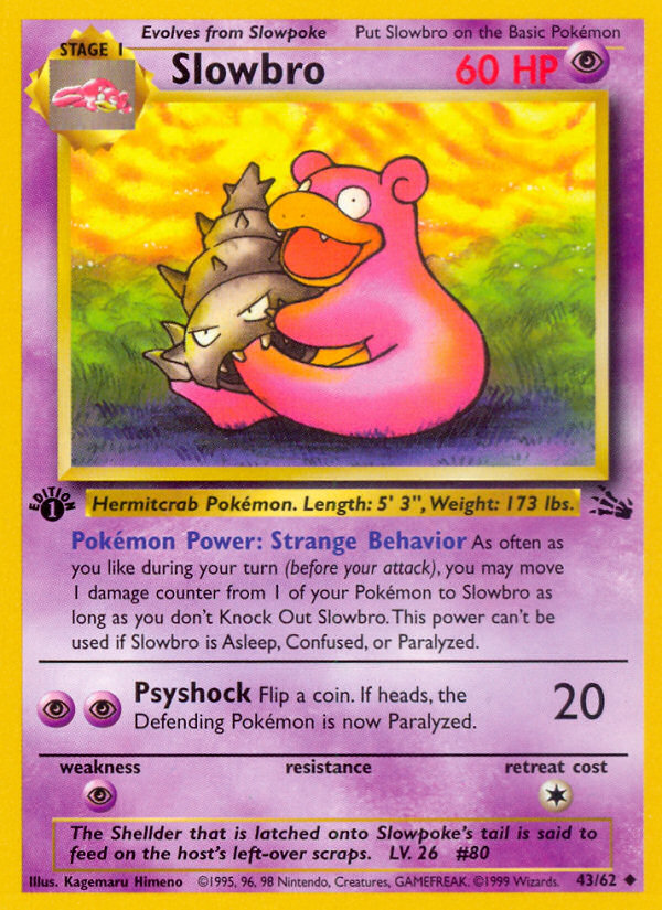 Slowbro (43/62) [Fossil 1st Edition] | The Time Vault CA