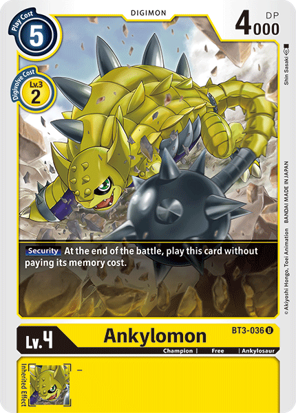Ankylomon [BT3-036] [Release Special Booster Ver.1.5] | The Time Vault CA