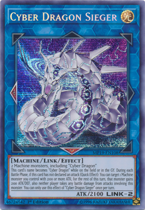 Cyber Dragon Sieger [MP19-EN108] Prismatic Secret Rare | The Time Vault CA