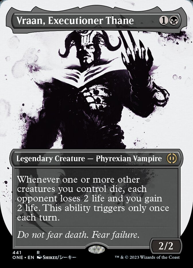 Vraan, Executioner Thane (Borderless Ichor Step-and-Compleat Foil) [Phyrexia: All Will Be One] | The Time Vault CA