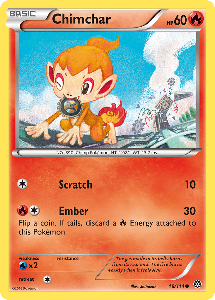 Chimchar (18/114) [XY: Steam Siege] | The Time Vault CA