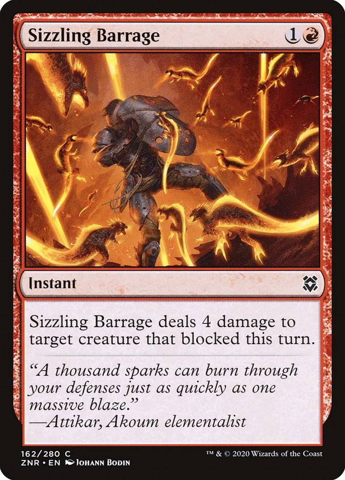 Sizzling Barrage [Zendikar Rising] | The Time Vault CA