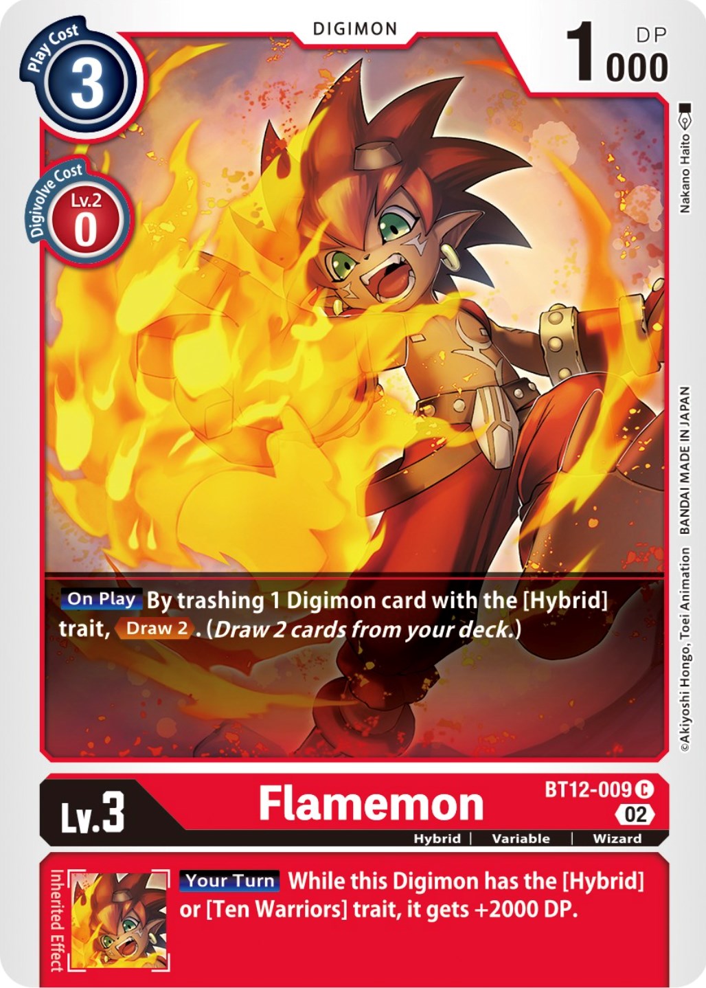 Flamemon [BT12-009] [Across Time] | The Time Vault CA
