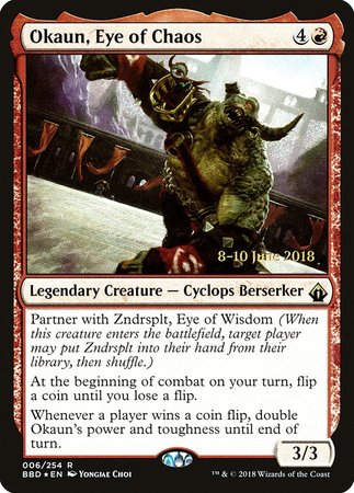 Okaun, Eye of Chaos [Battlebond Promos] | The Time Vault CA