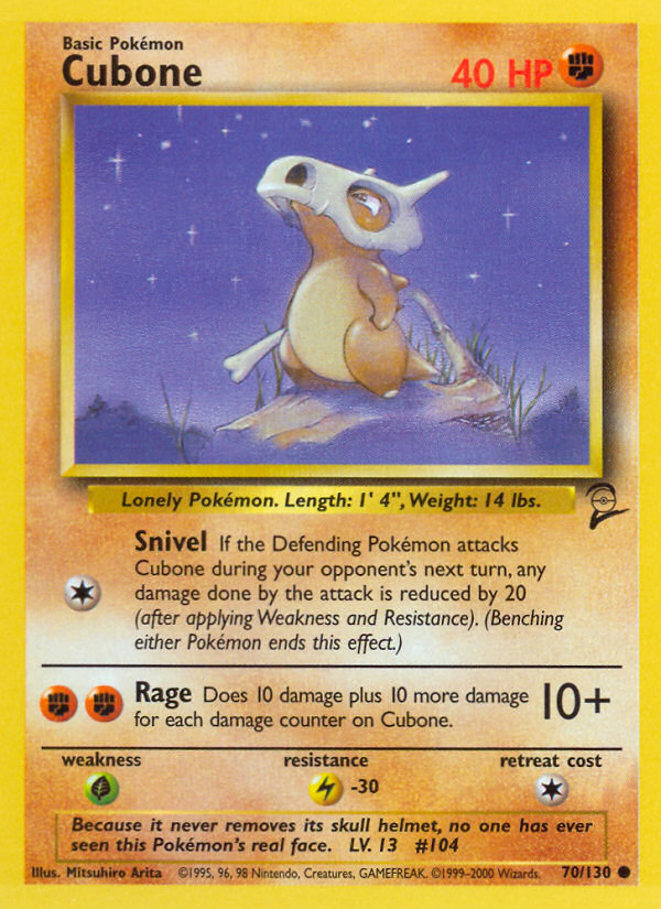 Cubone (70/130) [Base Set 2] | The Time Vault CA