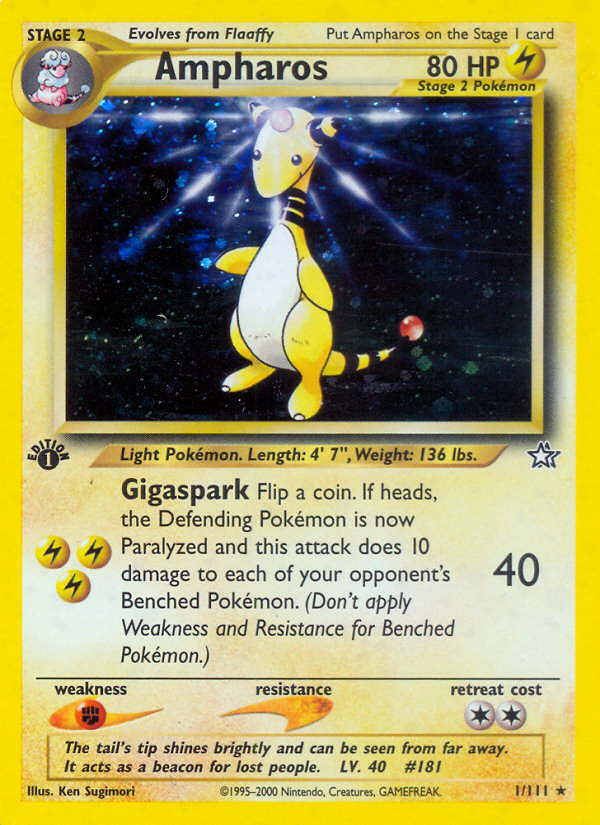 Ampharos (1/111) [Neo Genesis 1st Edition] | The Time Vault CA