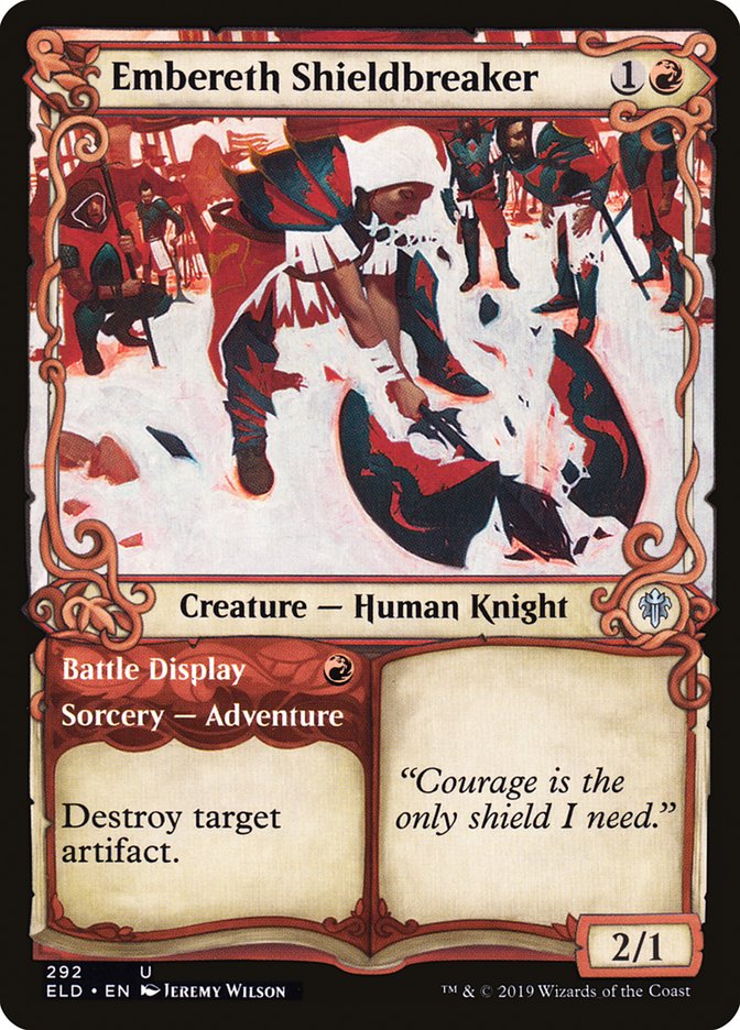 Embereth Shieldbreaker // Battle Display (Showcase) [Throne of Eldraine] | The Time Vault CA