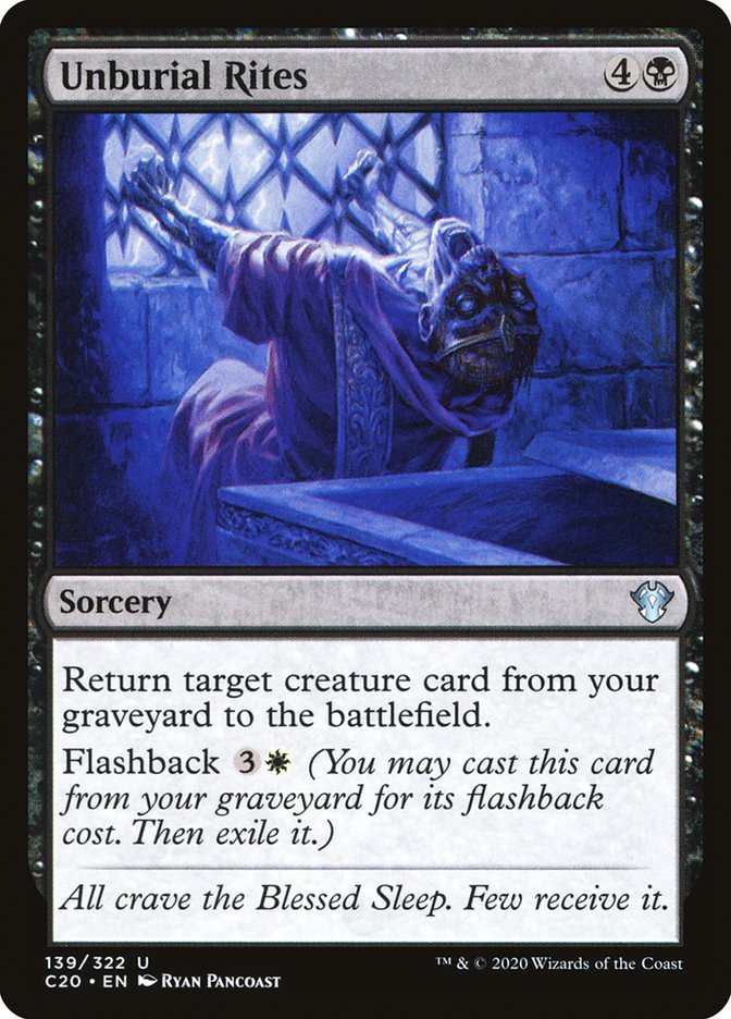 Unburial Rites [Commander 2020] | The Time Vault CA