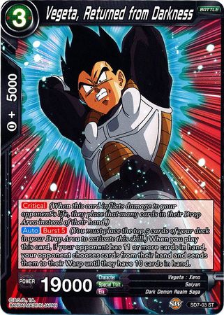 Vegeta, Returned from Darkness (Starter Deck - Shenron's Advent) (SD7-03) [Miraculous Revival] | The Time Vault CA
