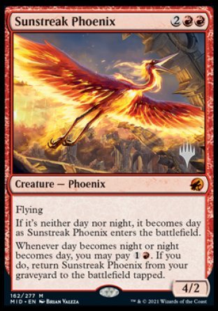 Sunstreak Phoenix (Promo Pack) [Innistrad: Midnight Hunt Promos] | The Time Vault CA