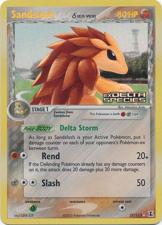 Sandslash (27/113) (Delta Species) (Stamped) [EX: Delta Species] | The Time Vault CA