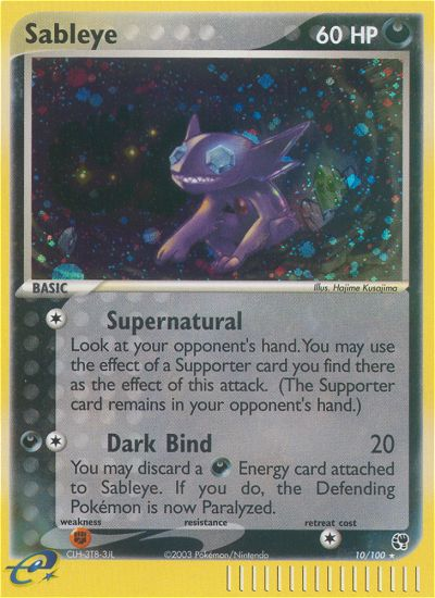 Sableye (10/100) [EX: Sandstorm] | The Time Vault CA