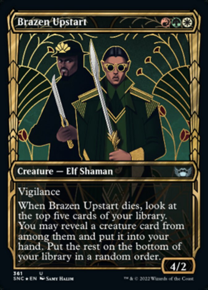 Brazen Upstart (Showcase Golden Age Gilded Foil) [Streets of New Capenna] | The Time Vault CA