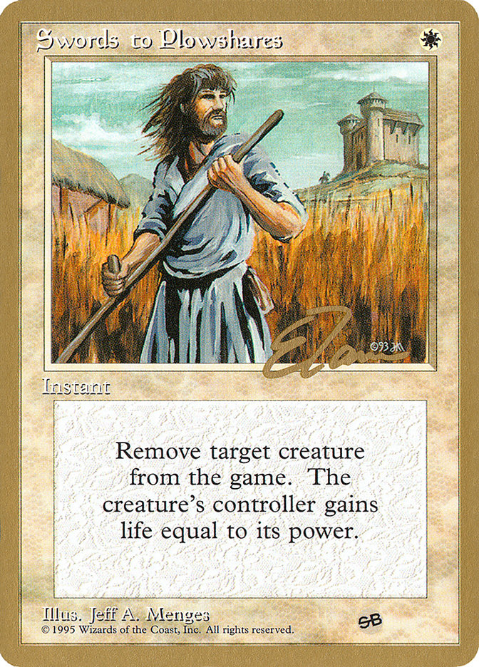 Swords to Plowshares (Eric Tam) (SB) [Pro Tour Collector Set] | The Time Vault CA