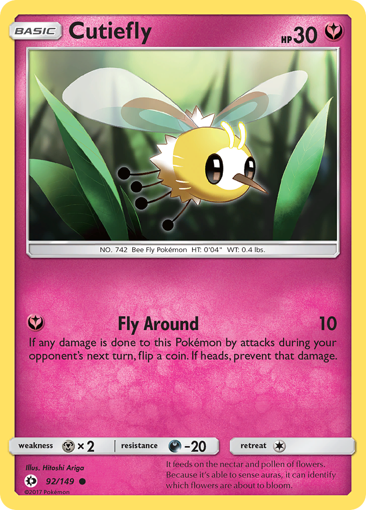 Cutiefly (92/149) [Sun & Moon: Base Set] | The Time Vault CA