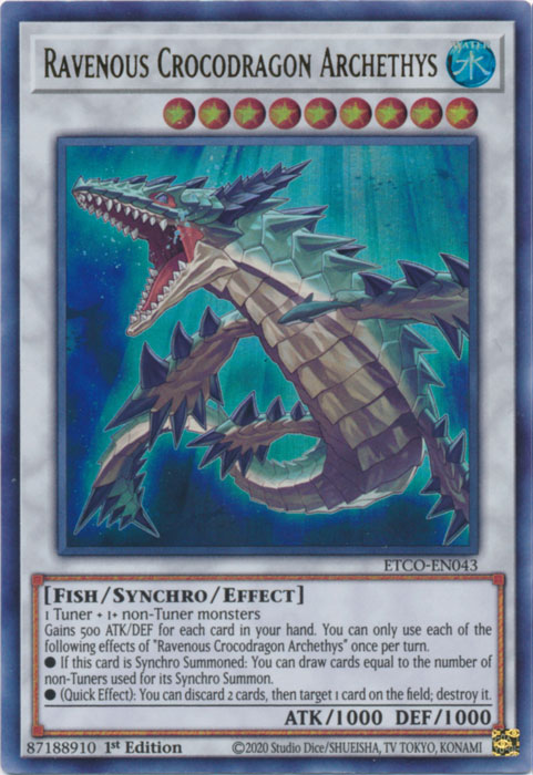 Ravenous Crocodragon Archethys [ETCO-EN043] Ultra Rare | The Time Vault CA