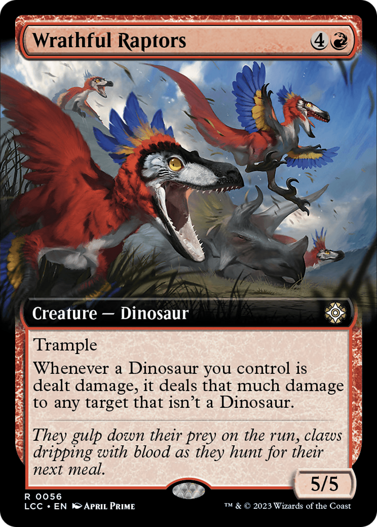 Wrathful Raptors (Extended Art) [The Lost Caverns of Ixalan Commander] | The Time Vault CA