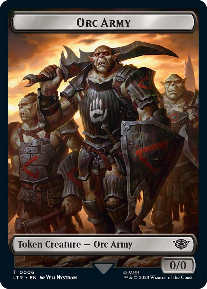 Orc Army Token (06) [The Lord of the Rings: Tales of Middle-Earth Tokens] | The Time Vault CA