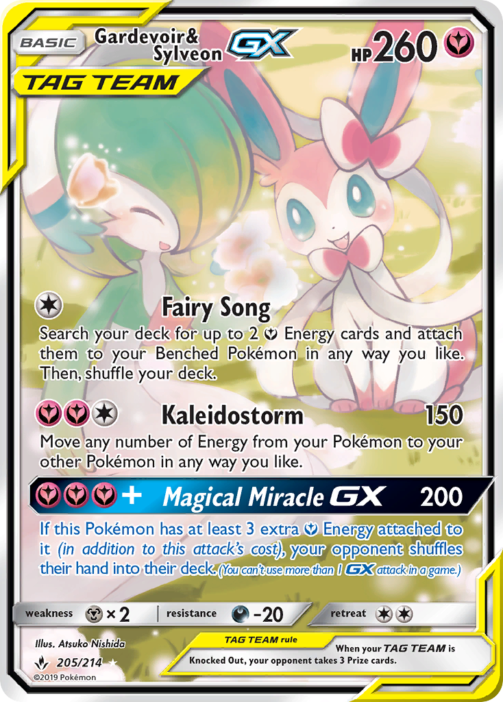 Gardevoir & Sylveon GX (205/214) [Sun & Moon: Unbroken Bonds] | The Time Vault CA