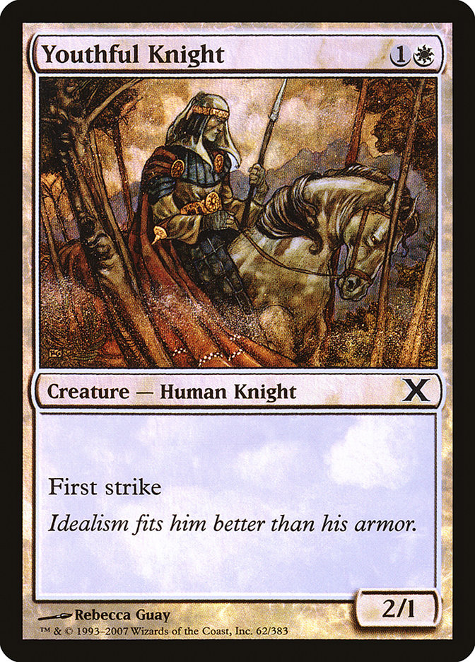 Youthful Knight (Premium Foil) [Tenth Edition] | The Time Vault CA