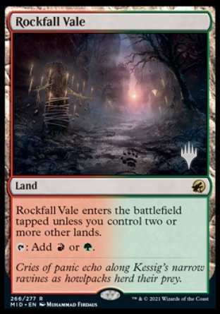 Rockfall Vale (Promo Pack) [Innistrad: Midnight Hunt Promos] | The Time Vault CA