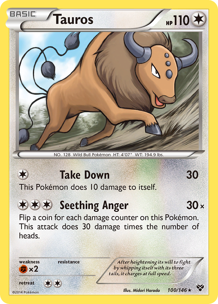 Tauros (100/146) [XY: Base Set] | The Time Vault CA