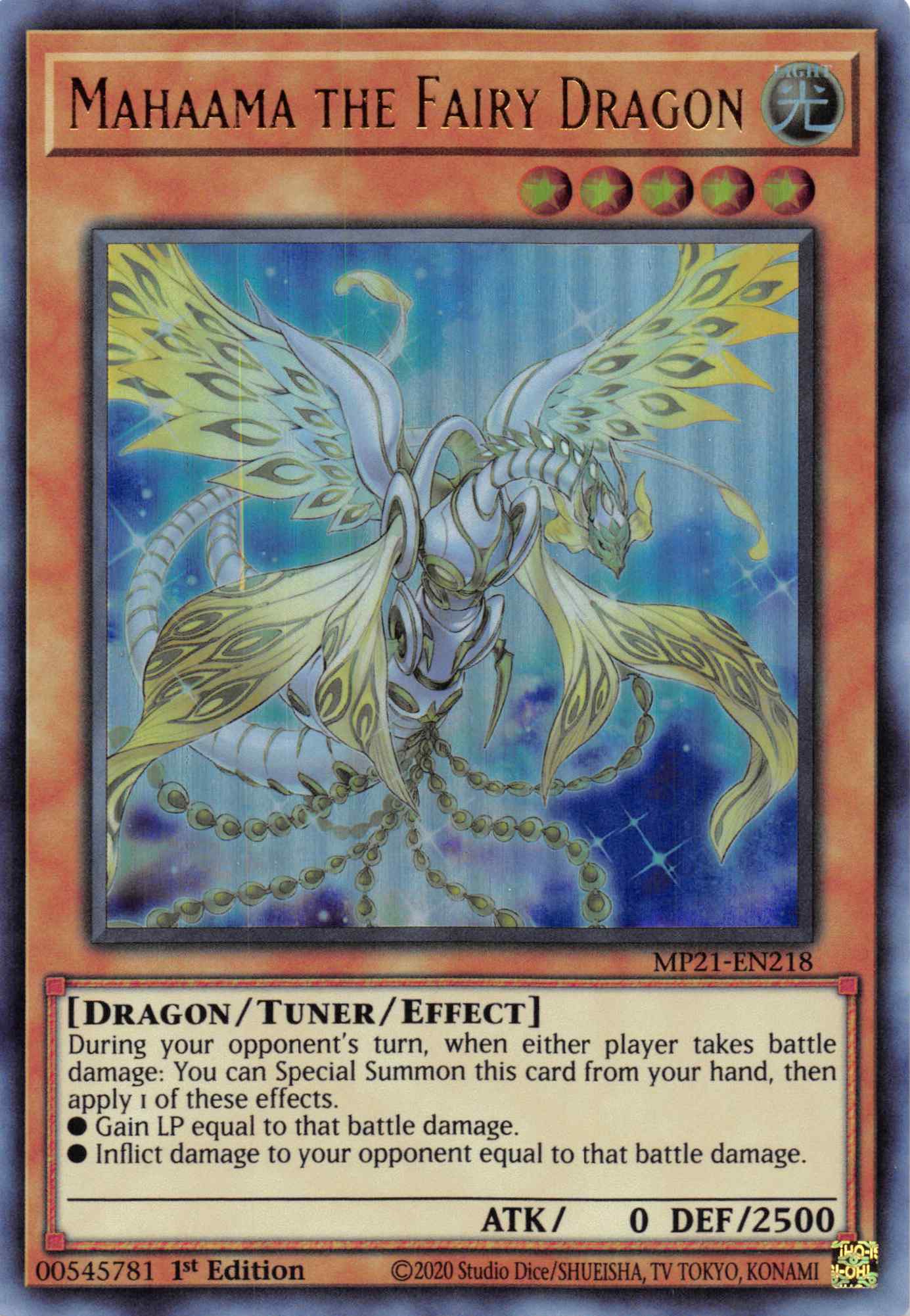 Mahaama the Fairy Dragon [MP21-EN218] Ultra Rare | The Time Vault CA