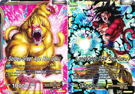 Golden Great Ape Son Goku // Long Odds SS4 Son Goku (Starter Deck - The Crimson Saiyan) (SD5-01) [Colossal Warfare] | The Time Vault CA