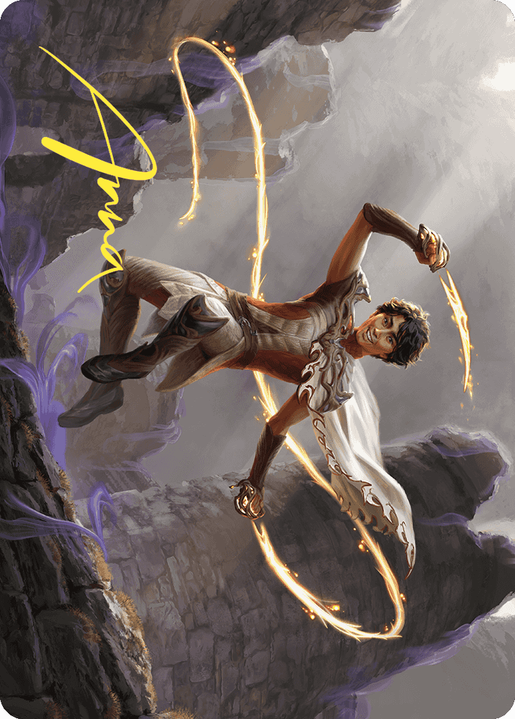 Kellan, the Fae-Blooded Art Card (Gold-Stamped Signature) [Wilds of Eldraine Art Series] | The Time Vault CA