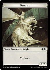 Knight // Food (0011) Double-Sided Token [Wilds of Eldraine Tokens] | The Time Vault CA